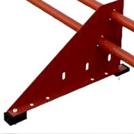 Дополнительная опора для трубчатого снегозадержателя Русь D25M, цвет Красно-коричневый